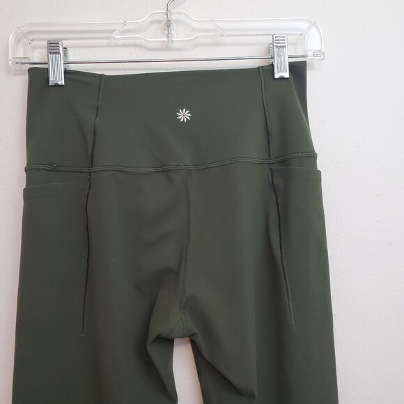 Athleta Transcend Stash Tight in aspen olive, size medium tall - Picture 6 of 8